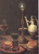 Gottfried Von Wedig Still Life with a Candle (mk05) Sweden oil painting artist